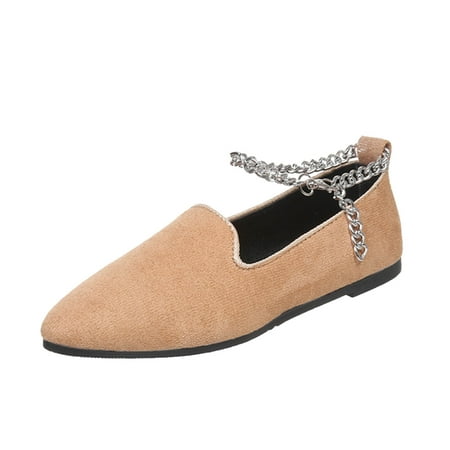 Cathalem Ladies Fashion Solid Color Suede Pointed Ankle Buckle Shallow Flat Casual Shoes Khaki 38
Cathalem Ladies Fashion Solid Color Suede Pointed Ankle Buckle Shallow Flat Casual Shoes Khaki 38