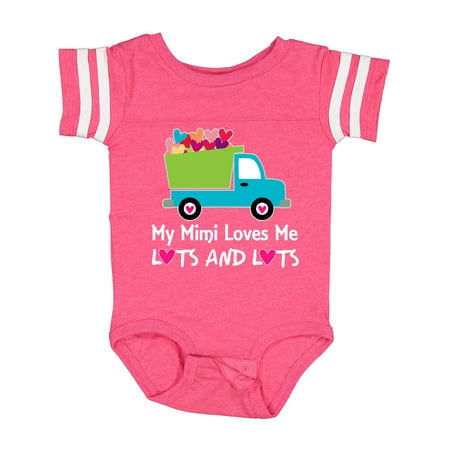Inktastic Mimi Loves Me Grandson Truck Gift Baby Boy Bodysuit