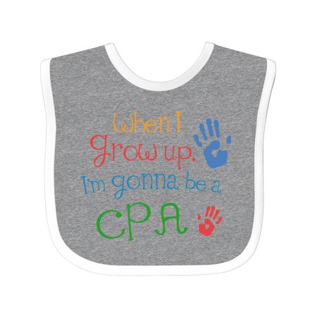 Inktastic Future CPA Accountant Gift Baby Boy or Baby Girl Bib