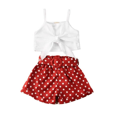Actoyo Toddler Baby Girl Summer Outfits Strap Bowknot Crop Tops + Polka Dot Short Pants Outfits 1-6Years
Actoyo Toddler Baby Girl Summer Outfits Strap Bowknot Crop Tops + Polka Dot Short Pants Outfits 1-6Years