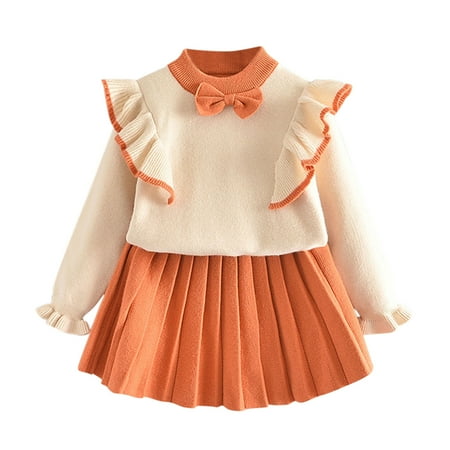 QIPOPIQ Girls Clothes Clearance Toddler Kids Baby Girls Ruffles Knitted Cardigan Sweater Coats Pleated Skirt Set
QIPOPIQ Girls Clothes Clearance Toddler Kids Baby Girls Ruffles Knitted Cardigan Sweater Coats Pleated Skirt Set
