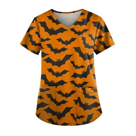 TQWQT Halloween Print Scrub Tops for Women Pockets Plus Size V-Neck Short Sleeve Animal Printed Nurse Uniform with Pockets Tshirt Scrub Tops Yellow XXXL
TQWQT Halloween Print Scrub Tops for Women Pockets Plus Size V-Neck Short Sleeve Animal Printed Nurse Uniform with Pockets Tshirt Scrub Tops Yellow XXXL
