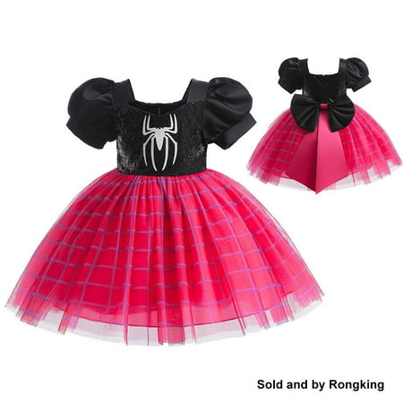Rongking Toddler Girls Spiderman Princess Dress Tulle Cosplay Halloween Dress for 1-7Year
Rongking Toddler Girls Spiderman Princess Dress Tulle Cosplay Halloween Dress for 1-7Year