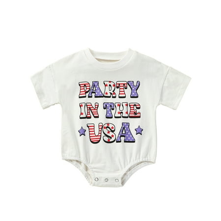 Carolilly 0-2Y Baby Girls Boys Summer Casual Romper White Short Sleeve O Neck Letter Print Playsuit for Independence Day
Carolilly 0-2Y Baby Girls Boys Summer Casual Romper White Short Sleeve O Neck Letter Print Playsuit for Independence Day