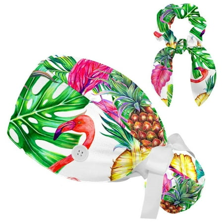 Working Cap with Buttons and Sweatband Scrub Hat Bouffant Caps with Scrunchie Pineapple Tie Back Hats
Working Cap with Buttons and Sweatband Scrub Hat Bouffant Caps with Scrunchie Pineapple Tie Back Hats