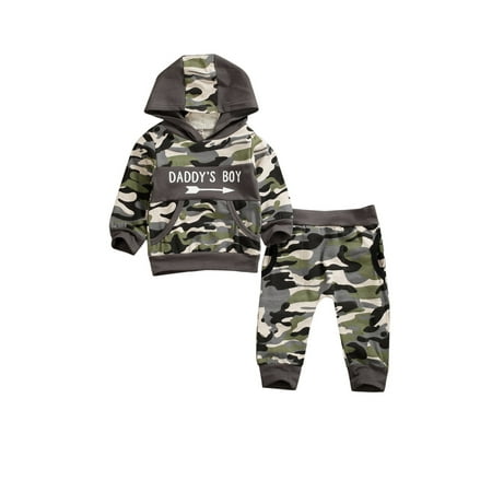Woshilaocai Camouflage Infant Baby Boys Clothes Autumn Spring Long Sleeve Hooded Sweatshirt+Long Pants Outfit
Woshilaocai Camouflage Infant Baby Boys Clothes Autumn Spring Long Sleeve Hooded Sweatshirt+Long Pants Outfit