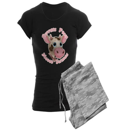 CafePress - Mood Swing Cow Design - Women s Dark Pajamas