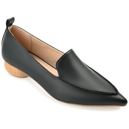 Journee Collection Womens Maggs Loafer Pointed Toe Slip On Flats