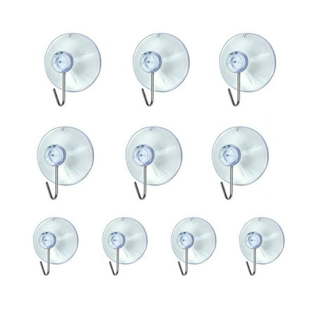 10 Windows Transparent Suction Cup Suction Cup Hook Clothes Jacket Metal Hook