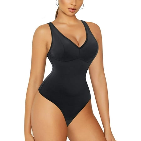 Molutan Womens Thong Shapewear Bodysuit with Built in Bra Tummy Control Full Body Shaper V Neck Girdle Fajas Colombianas 
Molutan Womens Thong Shapewear Bodysuit with Built in Bra Tummy Control Full Body Shaper V Neck Girdle Fajas Colombianas