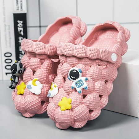 Cute Bubble Slides Clogs With Cartoon Astronaut Star Moon Charms Decoration Non-slip Slip-on Sandals For Home House Shoes Boys And Girls Spring And Summer
Cute Bubble Slides Clogs With Cartoon Astronaut Star Moon Charms Decoration Non-slip Slip-on Sandals For Home House Shoes Boys And Girls Spring And Summer