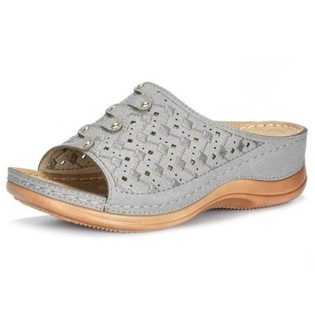 Orthopedic Toe Sandals Women Casual Hollow out Sandals Solid Color Thick Bottom Slippers 38 Gray
Orthopedic Toe Sandals Women Casual Hollow out Sandals Solid Color Thick Bottom Slippers 38 Gray