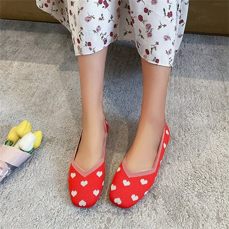 FZM Women shoes Ladies Fashion Heart Print Mesh Breathable Shallow Flat Casual Shoes
FZM Women shoes Ladies Fashion Heart Print Mesh Breathable Shallow Flat Casual Shoes