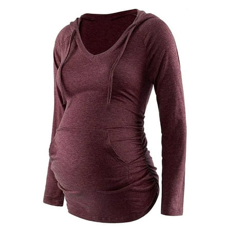 ORQ Womens Maternity Ruch Blouses Hoodie Long Sleeve Casual Pregnancy T-Shirt Tops
ORQ Womens Maternity Ruch Blouses Hoodie Long Sleeve Casual Pregnancy T-Shirt Tops