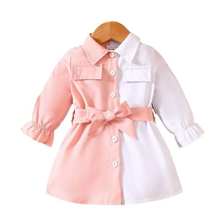 LIhncine Girls Dress Toddler Baby Girls Casual Long Sleeve Single Shirt Dress Patchwork Dress Outfit Fall Spring Clothes (Pink 9-12 Months)
LIhncine Girls Dress Toddler Baby Girls Casual Long Sleeve Single Shirt Dress Patchwork Dress Outfit Fall Spring Clothes (Pink 9-12 Months)