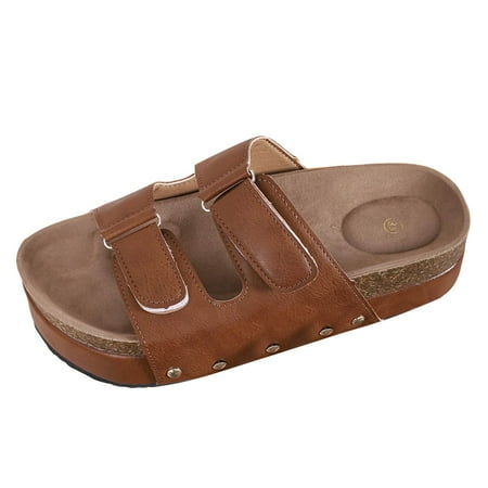 MIASHUI Womens Sandals Shoes Women s Thick Soled Slippers Soft Soled Flat Slippers Trendy Casual Slides Casual Summer Shoes Brown 7
MIASHUI Womens Sandals Shoes Women s Thick Soled Slippers Soft Soled Flat Slippers Trendy Casual Slides Casual Summer Shoes Brown 7