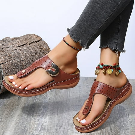 DoubleYi Women Slippers 1 Pair All-match T-Strap Trendy Women Platform Wedge Flip Flops
DoubleYi Women Slippers 1 Pair All-match T-Strap Trendy Women Platform Wedge Flip Flops