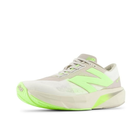 New Balance Men's FuelCell Rebel V4 Running Shoe, Moonrock/Bleached Lime Glo/Sea Salt, 8.5