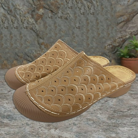 HIBRO Ladies Casual Fan Pattern Solid Color Large Wedge Fashion Sandals And Slippers
HIBRO Ladies Casual Fan Pattern Solid Color Large Wedge Fashion Sandals And Slippers