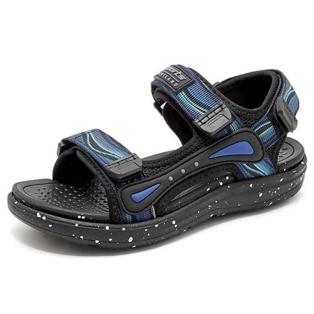 Boys Hiking Sandal Open Toe Summer Athletic Sport Sandals Adjustable Hook & Loop Straps Lightweight Breathable Non-slip Sandals Outdoor Walking Footwear for Kids Youth Blue 31
Boys Hiking Sandal Open Toe Summer Athletic Sport Sandals Adjustable Hook & Loop Straps Lightweight Breathable Non-slip Sandals Outdoor Walking Footwear for Kids Youth Blue 31