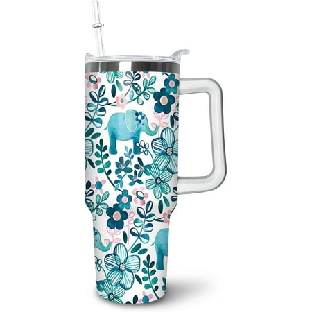 40 oz Insulated Stainless Elephant Tumbler With Handle and Straw 40oz Coffee Travel Mugs Cup Water Bottle Elephant Lovers Gifts for Women Girls
40 oz Insulated Stainless Elephant Tumbler With Handle and Straw 40oz Coffee Travel Mugs Cup Water Bottle Elephant Lovers Gifts for Women Girls