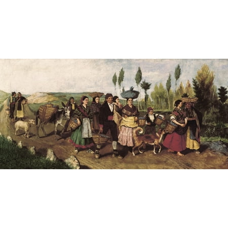 Bru Albiaa Jos (19Th Century) Stretched Canvas - (36 x 24)