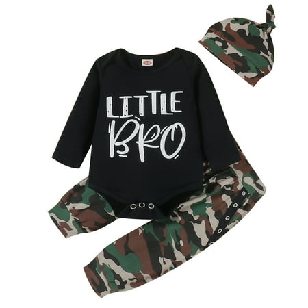 TAIAOJING Baby Boy Clothes Outfits Girls Letter Romper+Camouflage Print Pants+Hat Set Baby Clothes 3-4 Years
TAIAOJING Baby Boy Clothes Outfits Girls Letter Romper+Camouflage Print Pants+Hat Set Baby Clothes 3-4 Years