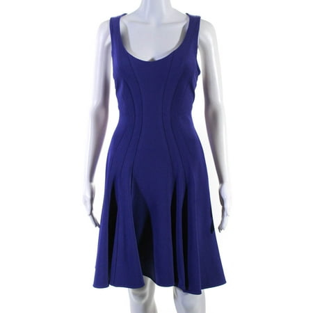 ZAC Zac Posen Womens Eugenia Scoop Neck Swing Dress Purple Size 8
