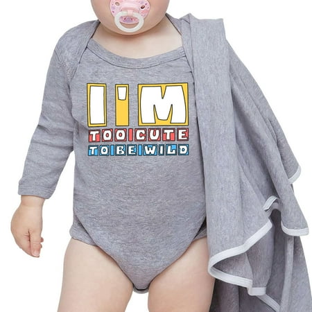 Too Cute Baby Long Sleeve Onesie - Quote Baby Long Sleeve Bodysuit - Funny Design Baby One-Piece
Too Cute Baby Long Sleeve Onesie - Quote Baby Long Sleeve Bodysuit - Funny Design Baby One-Piece