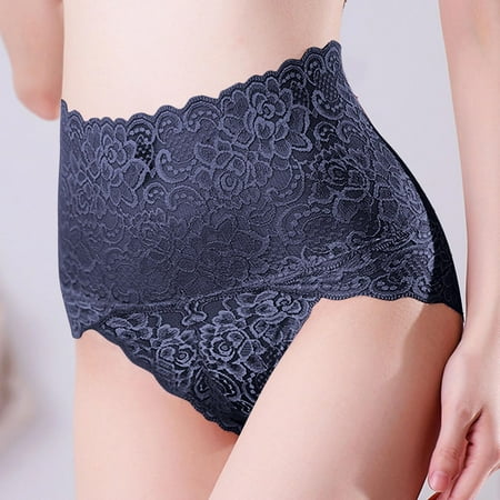 〖Roliyen〗Briefs For Women Seamless Waist Lace Women Panties Tummy Control Size Underwear High Lingerie Breech Underpants Butt Female Panties Briefs Lift Plus