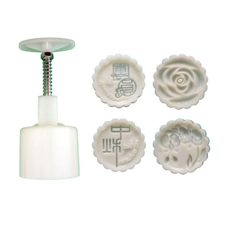 75g DIY 3D Mooncake Moulds Chinese Word Pattern Shape Mooncake Molds Press Safe