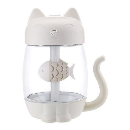 USB Portable Cat Air Humidifier Light for Car 350ml