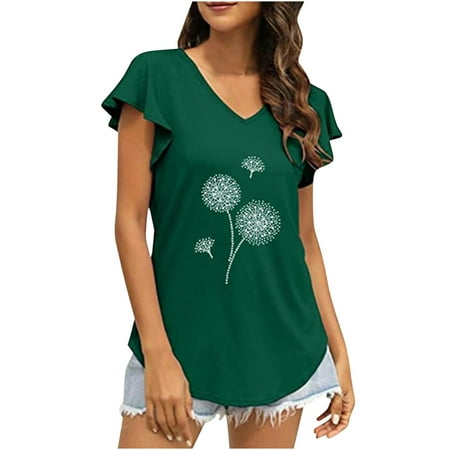 HTNBO V Neck Short Sleeve Shirts for Women Casual Summer Ruffle Print Tops Corset Tops Green M
HTNBO V Neck Short Sleeve Shirts for Women Casual Summer Ruffle Print Tops Corset Tops Green M