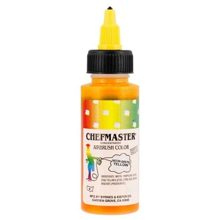 Chefmaster 2-Ounce Neon Brite Yellow Airbrush Cake Decorating Food ... Chefmaster 2-Ounce Neon Brite Yellow Airbrush Cake Decorating Food ...