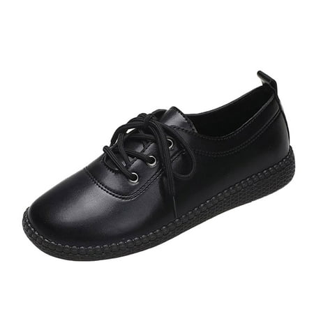 Mortilo Fashion Summer Women Casual Shoes Lace Up Flat Soft Sole Comfortable Solid Color Shallow Mouth PU casual shoes for Women Black
Mortilo Fashion Summer Women Casual Shoes Lace Up Flat Soft Sole Comfortable Solid Color Shallow Mouth PU casual shoes for Women Black