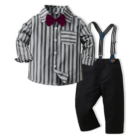 Yubatuo Toddler Baby Boys Gentleman Bow Tie Solid T-Shirt Tops+Suspender Pants Outfits Black 70
Yubatuo Toddler Baby Boys Gentleman Bow Tie Solid T-Shirt Tops+Suspender Pants Outfits Black 70