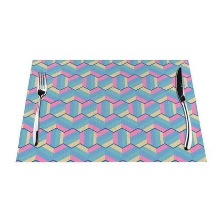 ZNDUO Placemats 1 PCS Heat Resistant Stain Resistant Woven PVC Insulation Placemats Durable Washable Elegant Table Mats for Dining-Zigzag Wavy Kawaii 18 x12
ZNDUO Placemats 1 PCS Heat Resistant Stain Resistant Woven PVC Insulation Placemats Durable Washable Elegant Table Mats for Dining-Zigzag Wavy Kawaii 18 x12