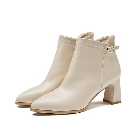 Women‘s Solid Color Ankle Boots Pointed Toe Side Zipper Chunky Heeled Short Boots Women‘s Solid Color Block Heeled Shoes
Women‘s Solid Color Ankle Boots Pointed Toe Side Zipper Chunky Heeled Short Boots Women‘s Solid Color Block Heeled Shoes