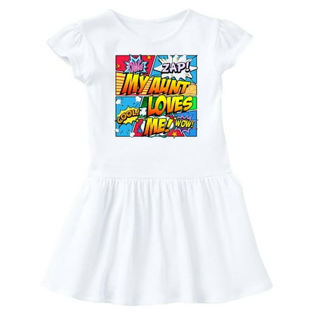 Inktastic My Aunt Loves Me Gift Baby Girl Dress