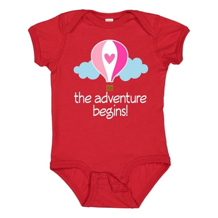 Inktastic The Adventure Begins Hot Air Balloon Girls Gift Baby Girl Bodysuit