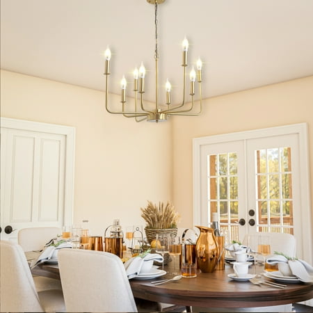 CoSoTower Modern American Candle-Shaped Golden Iron Chandelier -8 Bulbs -E12 Lamp Holder
CoSoTower Modern American Candle-Shaped Golden Iron Chandelier -8 Bulbs -E12 Lamp Holder