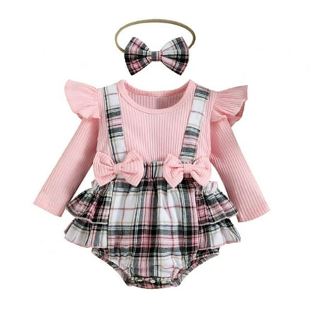 Newborn Infant Baby Girl Ruffle Long Sleeve Ribbed T-Shirt Top Floral Suspender Shorts Headband Winter Clothes 
Newborn Infant Baby Girl Ruffle Long Sleeve Ribbed T-Shirt Top Floral Suspender Shorts Headband Winter Clothes