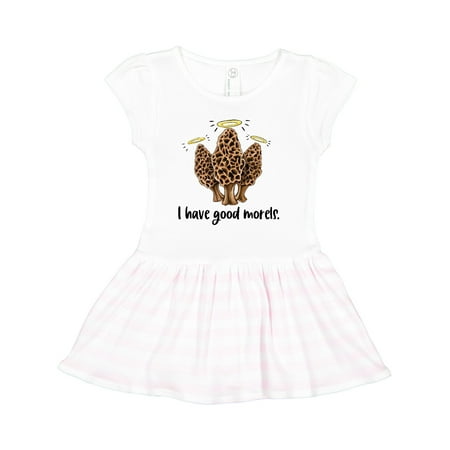 Inktastic I Have Good Morels Mushroom Hunting Pun Gift Toddler Girl Dress