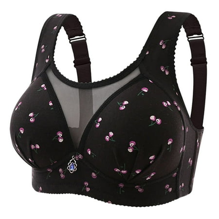 Bras For Women Women s Large Size Thin Style No Steel Ring Printed Bra With Anti Shining Large Chest Display Small Gathering Bra Lingerie For Women 
Bras For Women Women s Large Size Thin Style No Steel Ring Printed Bra With Anti Shining Large Chest Display Small Gathering Bra Lingerie For Women