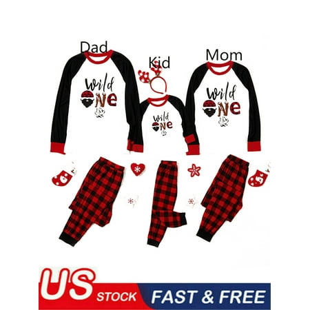 Parent-Child Pajamas Suit Christmas Pattern Printing Stitching Round Neck Long-sleeved Shirt Plaid Trousers Set
Parent-Child Pajamas Suit Christmas Pattern Printing Stitching Round Neck Long-sleeved Shirt Plaid Trousers Set