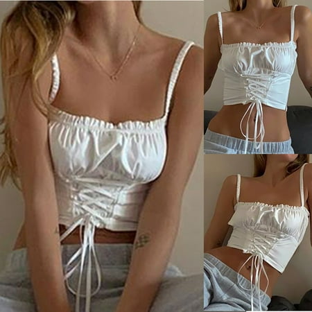 CYMMPU Women Clothing Women s Cropped Tank Summer Shirts Sexy Bustier Sleeveless Cami Vest Slim Fit Crop Tops Streetwear Round Neck Tank White
CYMMPU Women Clothing Women s Cropped Tank Summer Shirts Sexy Bustier Sleeveless Cami Vest Slim Fit Crop Tops Streetwear Round Neck Tank White
