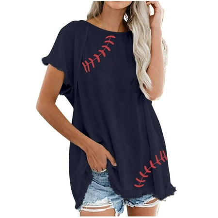 Going Out Blouses for Women Women s Casual Printed Short Sleeve T-shirt Tops Maternity Shirts Navy S
Going Out Blouses for Women Women s Casual Printed Short Sleeve T-shirt Tops Maternity Shirts Navy S