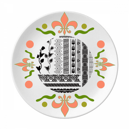 Ancient Egypt Flowers Pattern Flower Ceramics Plate Tableware Dinner Dish