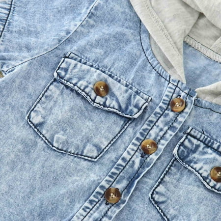 NECHOLOGY Toddler Boys Girls Short Sleeve Denim Hooded Coat Kids Tops T Shirt With Pocket Kid Winter Coat Outerwear Blue 18-24 Months
NECHOLOGY Toddler Boys Girls Short Sleeve Denim Hooded Coat Kids Tops T Shirt With Pocket Kid Winter Coat Outerwear Blue 18-24 Months