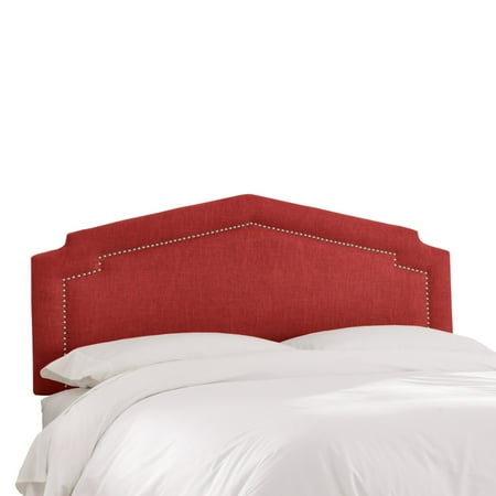 Skyline Inset Nail Button Linen Upholstered Headboard